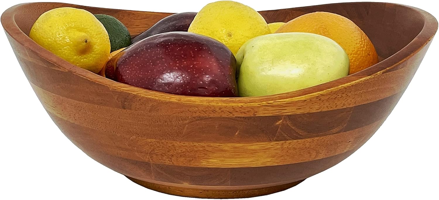 Woodard & Charles Wood 3 Piece Salad Serving Bowl Set, 11 3 4 x 11 x 54