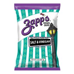 Zapp’s New Orleans Kettle-Style Potato Chips Salt and Vinegar Flavor (2 oz Bags, 25 Count), Crunchy Chips with a Spicy Kick, Perfect On-The-Go, Gluten Free Snack