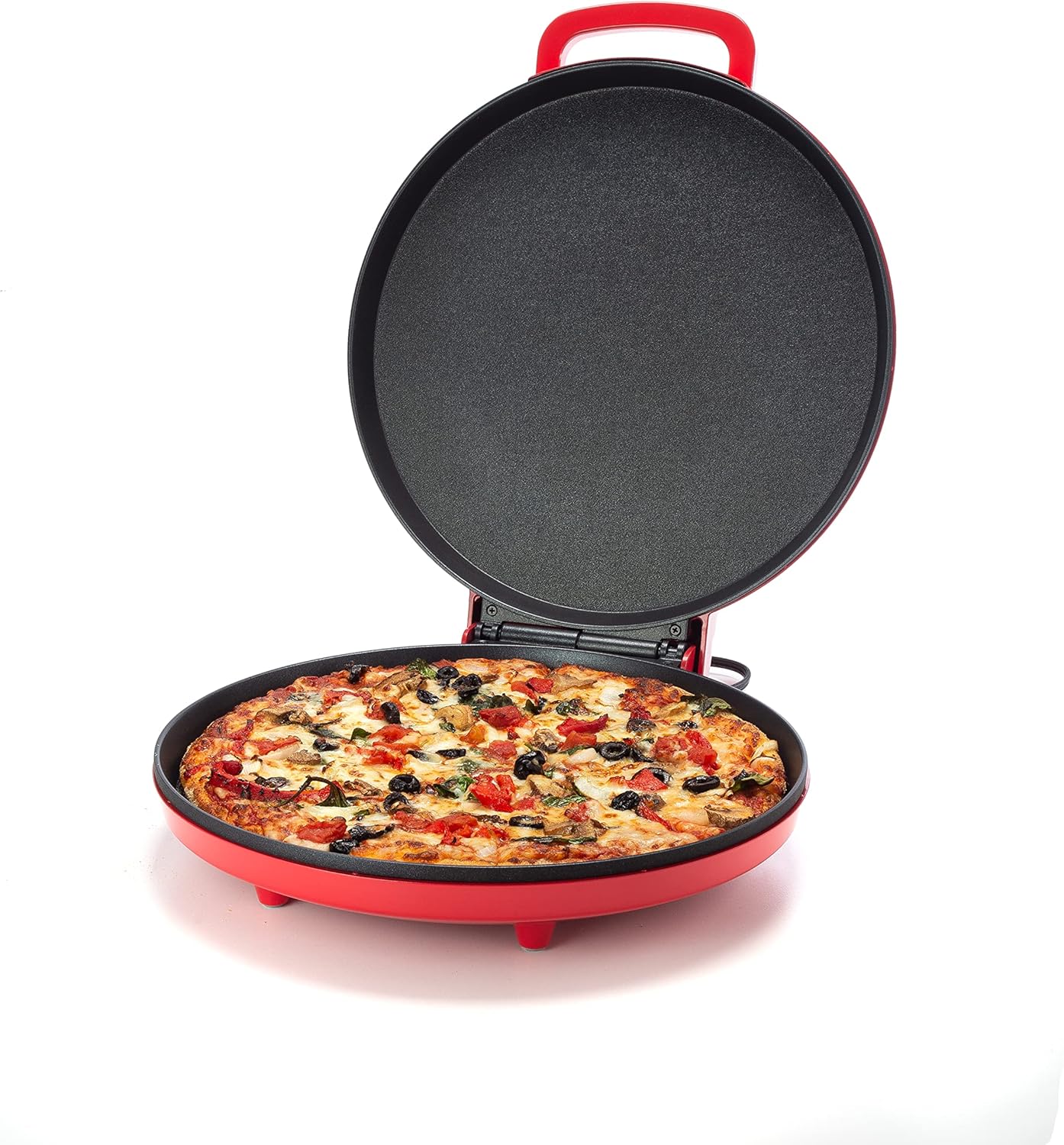 Zenith Versa Grill Non-Stick Pizza Maker Machine For Home, Calzone Maker, Pizza Oven Converts to Electric indoor Grill, Red Zenith Versa Grill Non-Stick Pizza Maker Machine For Home, Calzone Maker, Pizza Oven Converts to Electric indoor Grill, Red
