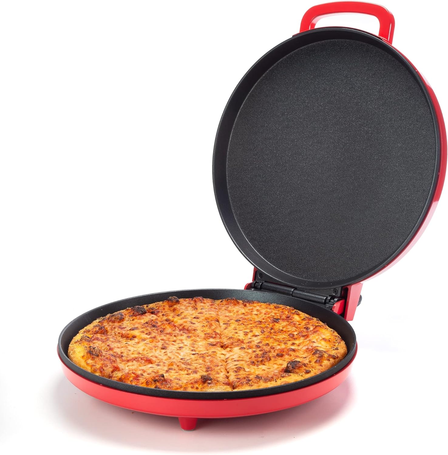 Zenith Versa Grill Non-Stick Pizza Maker Machine For Home, Calzone Maker, Pizza Oven Converts to Electric indoor Grill, Red7