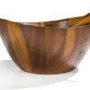 nambe Gourmet Harmony 3 Piece Wooden Salad Bowl Set | Big 12-Inch Salad Bowl with Serving Utensils | Acacia Wood Salad Tosser and Fruit Bowl | Housewarming Gift | Designed by Wei Young