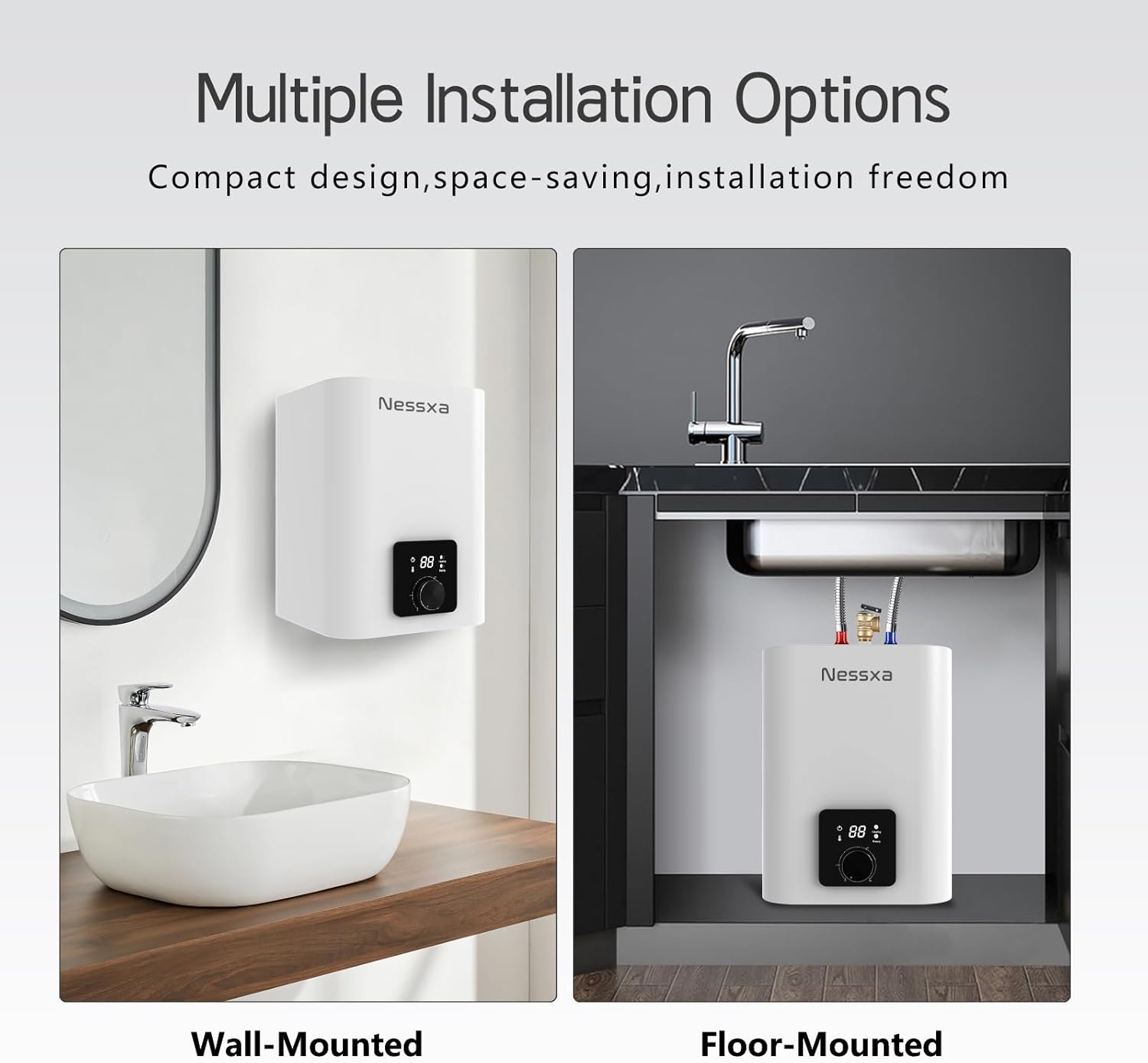 1.6 Gallon Electric Mini Tank Water Heater, 110V 1500W Instant Hot Water Heater, Compact Electric Storage Water Heater, Point of Use On Demand Under Sink Water Heater for Home Kichen Bathroom6