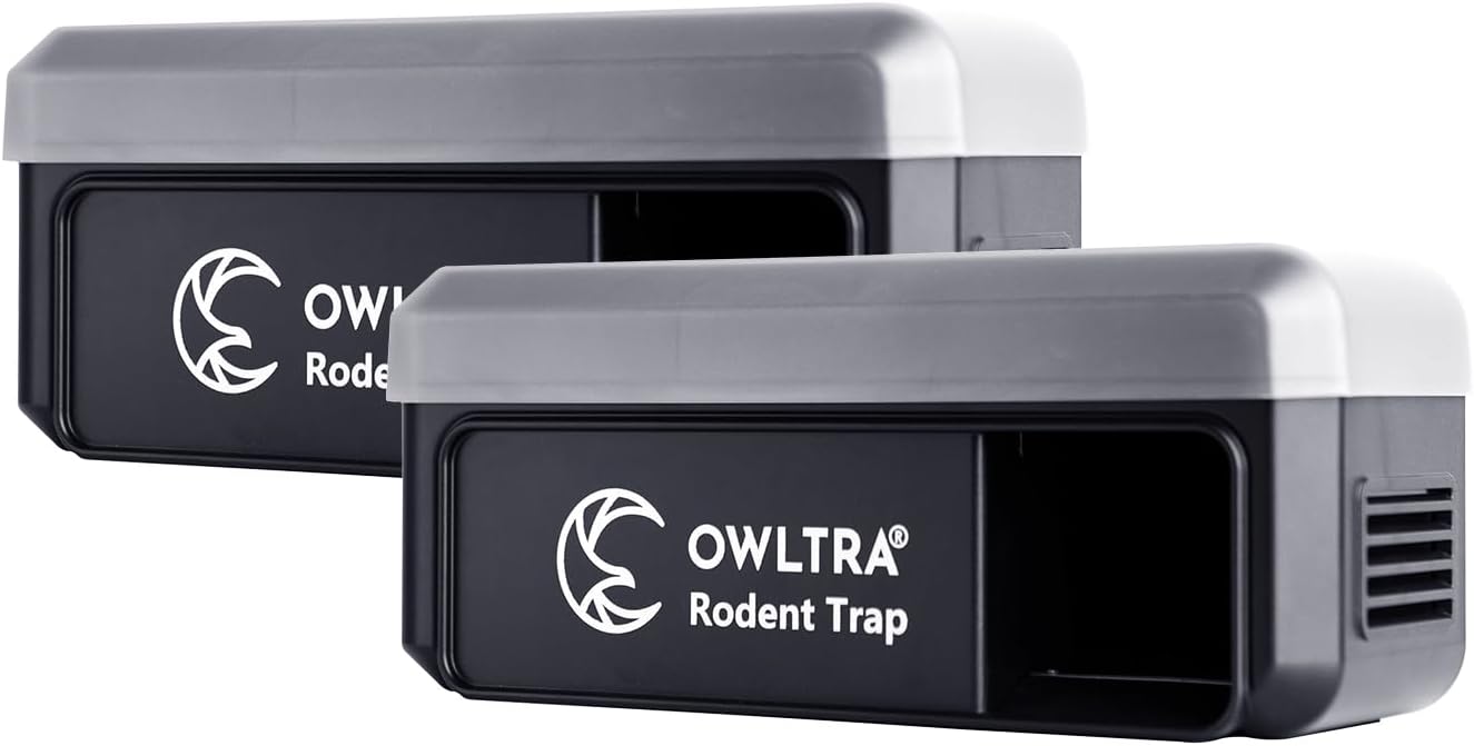 2 Pack OW-7 in- Outdoor Electric Rodent Trap, Instant Eliminate Mouse & Rat Zapper with Waterproof Cover, Sound & Light Alarm, and Batteries or USB Power Source, Waterproof Grade IPX4, Black 2 Pack OW-7 in-/Outdoor Electric Rodent Trap, Instant Eliminate Mouse & Rat Zapper with Waterproof Cover, Sound & Light Alarm, and Batteries or USB Power Source, Waterproof Grade IPX4, Black