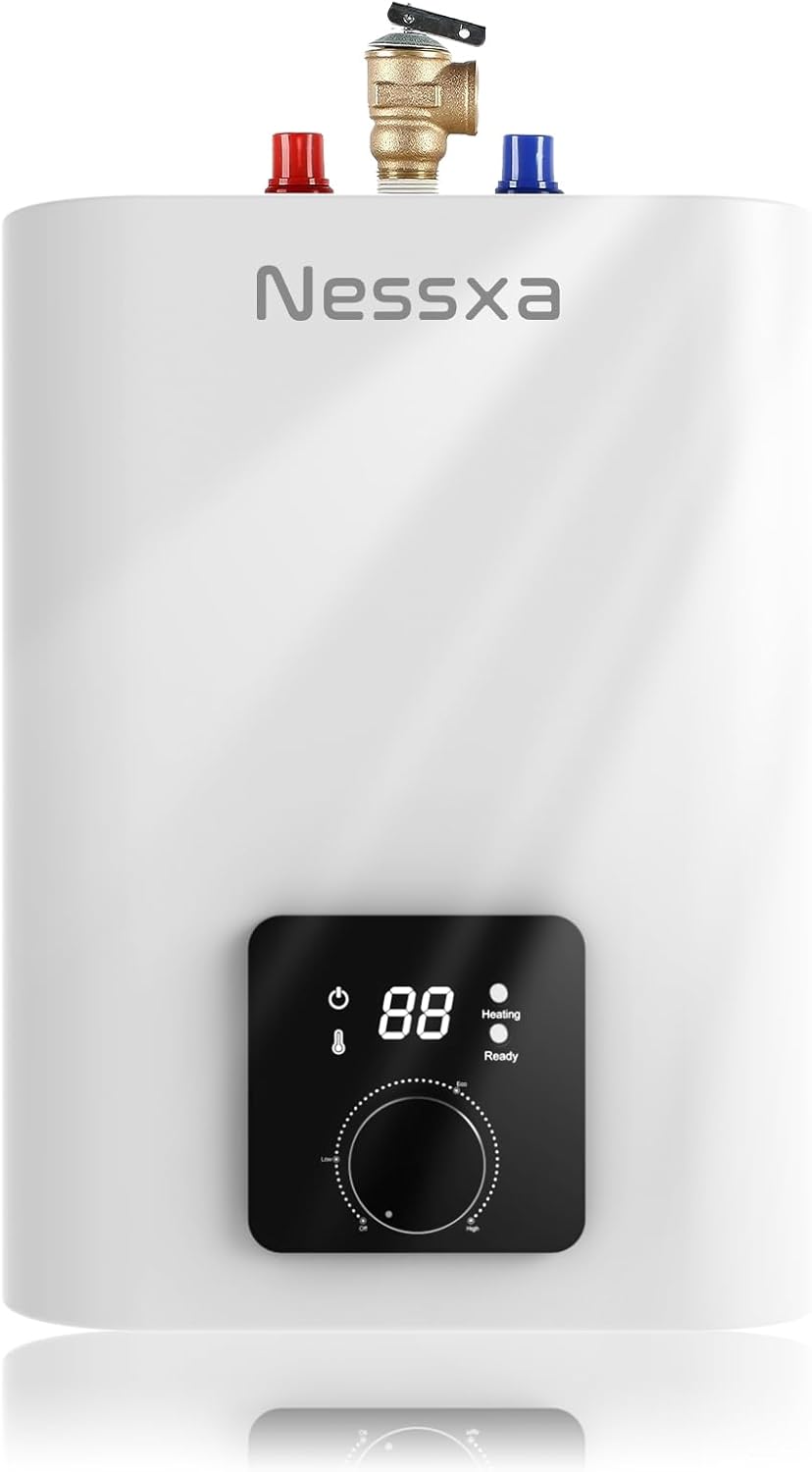 4 Gallon Electric Mini Tank Water Heater, 110V 1500W Instant Hot Water Heater, Compact Electric Storage Water Heater, Point of Use On Demand Under Sink Water Heater for Home Kichen Bathroom 4 Gallon Electric Mini Tank Water Heater, 110V 1500W Instant Hot Water Heater, Compact Electric Storage Water Heater, Point of Use On Demand Under Sink Water Heater for Home Kichen Bathroom