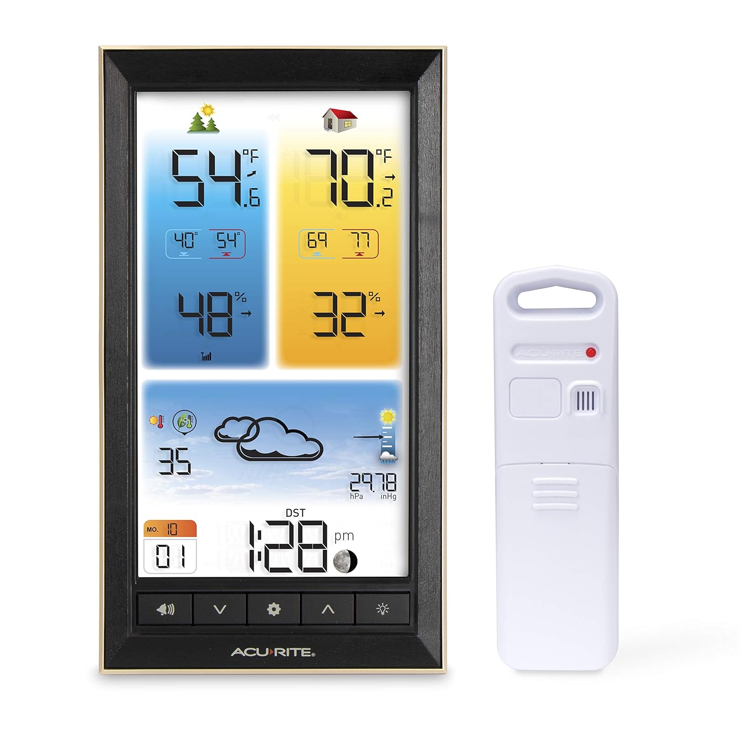 AcuRite Home Weather Station with Vertical Full-Color Display, Wireless Outdoor Thermometer for Indoor Outdoor Temperature and Humidity (01201M) AcuRite Home Weather Station with Vertical Full-Color Display, Wireless Outdoor Thermometer for Indoor/Outdoor Temperature and Humidity (01201M)