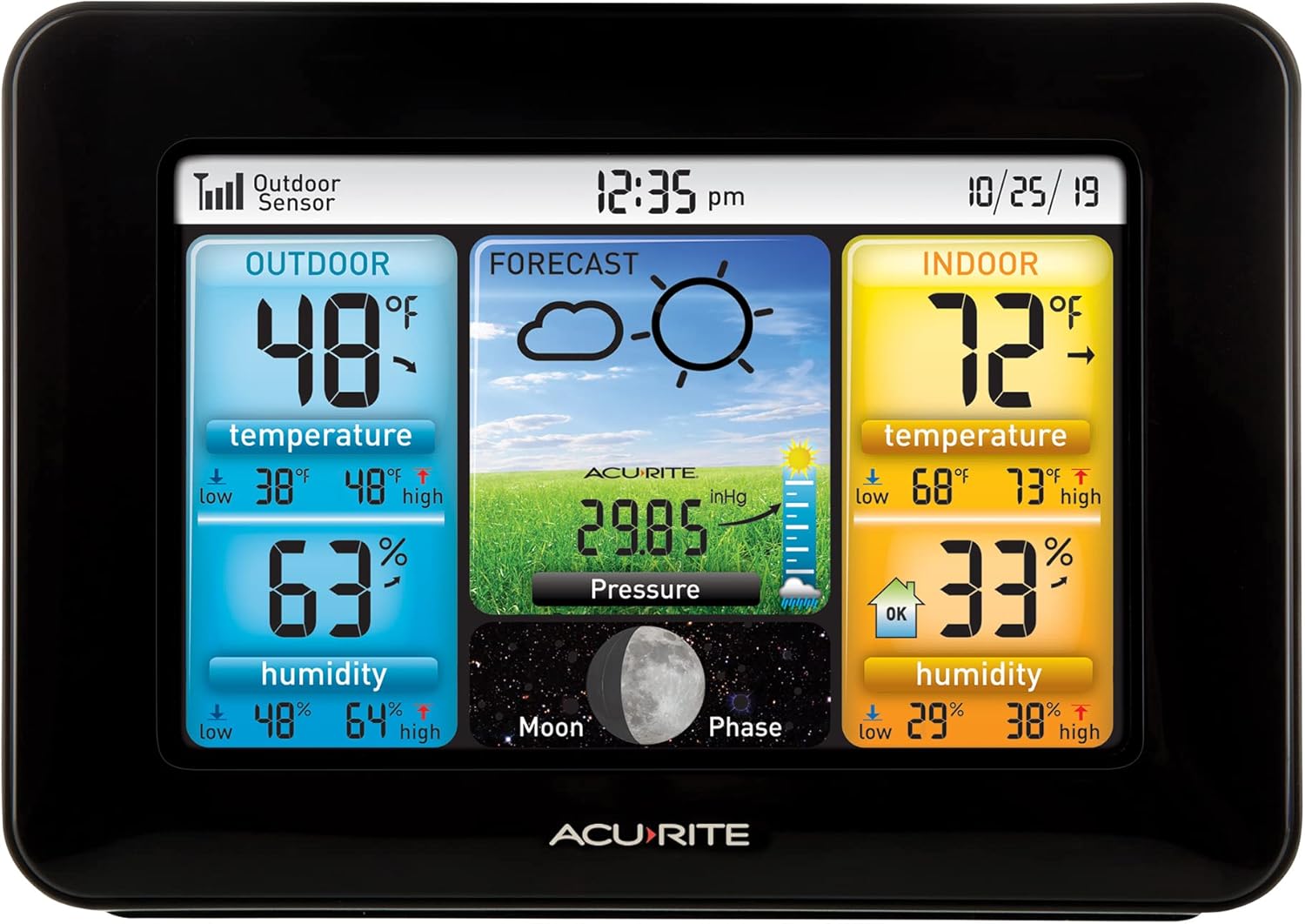 AcuRite Wireless Home Weather Station with Color Display, Indoor Outdoor Thermometer and Temperature Sensor1