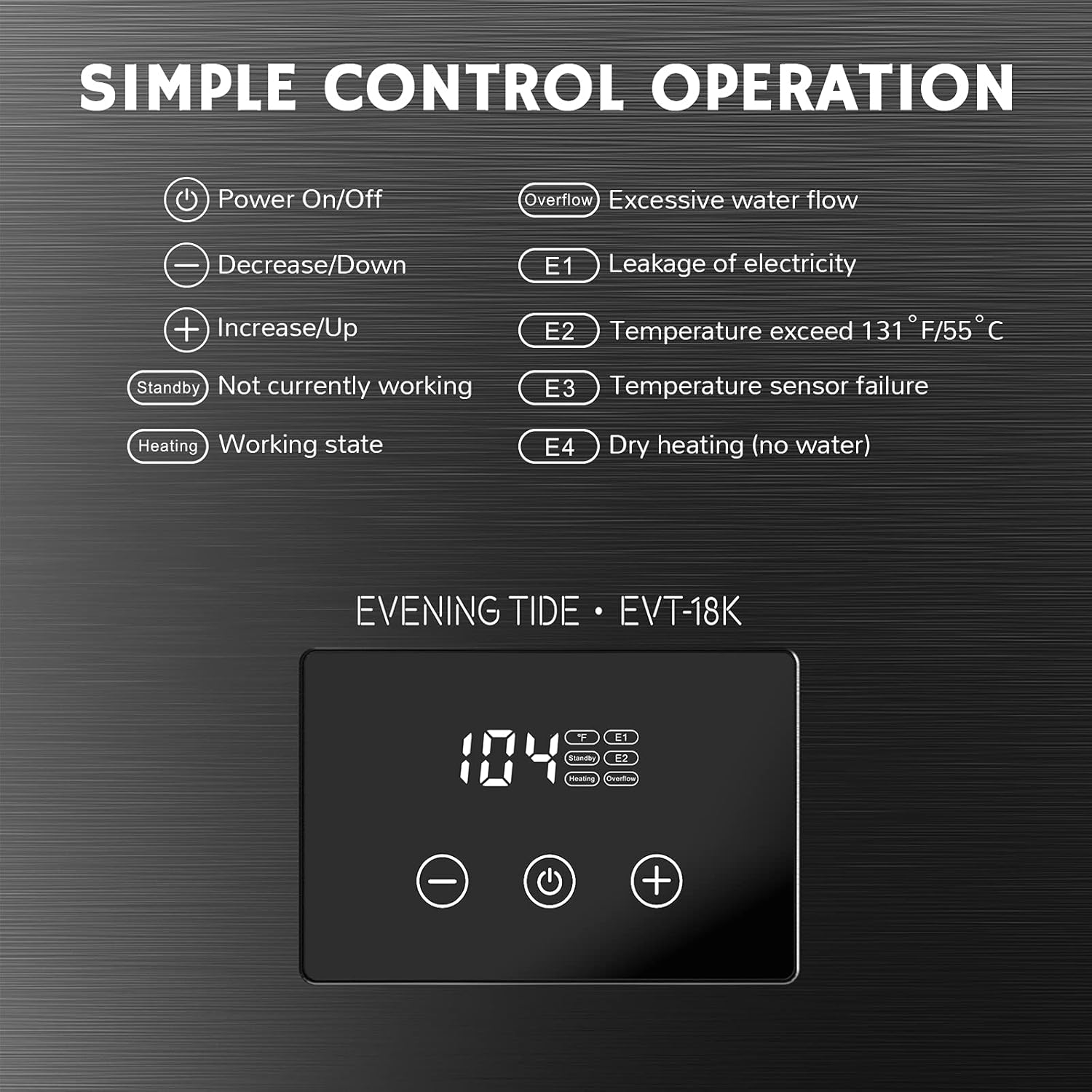 Airthereal Electric Tankless Water Heater 18kW, 240Volts - Endless On-Demand Hot Water - Self Modulates to Save Energy Use - Small Enough to Install Anywhere - for 2 Showers, Evening Tide series6