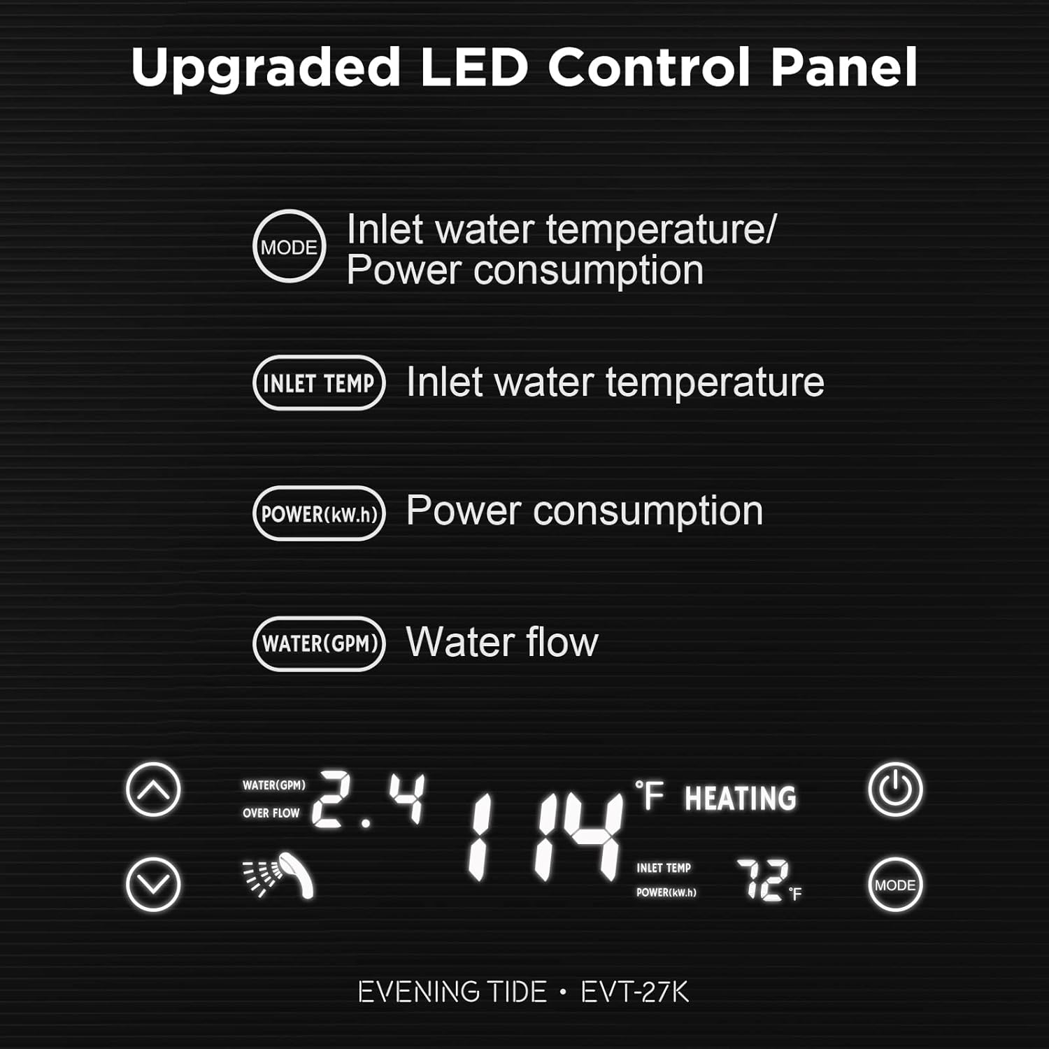 Airthereal Electric Tankless Water Heater, 27kW, 240Volts - Endless On-Demand Hot Water - Self Modulates to Save Energy Use - Small Enough to Install Anywhere - for 3 Showers, Evening Tide series8