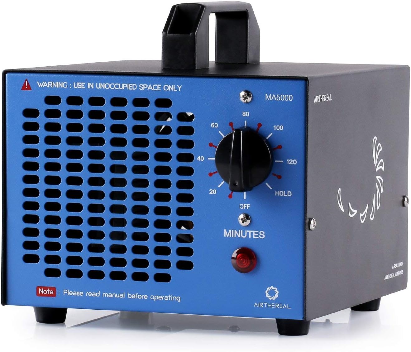 Airthereal MA5000 Commercial Ozone Generator, High Capacity Ozone Machine Odor Removal - Home Air Ionizers O3 Deodorizer for Rooms, Smoke, Cars and Pets, Eliminate Odors up to 2000sq.ft., Blue Airthereal MA5000 Commercial Ozone Generator, High Capacity Ozone Machine Odor Removal - Home Air Ionizers O3 Deodorizer for Rooms, Smoke, Cars and Pets, Eliminate Odors up to 2000sq.ft., Blue