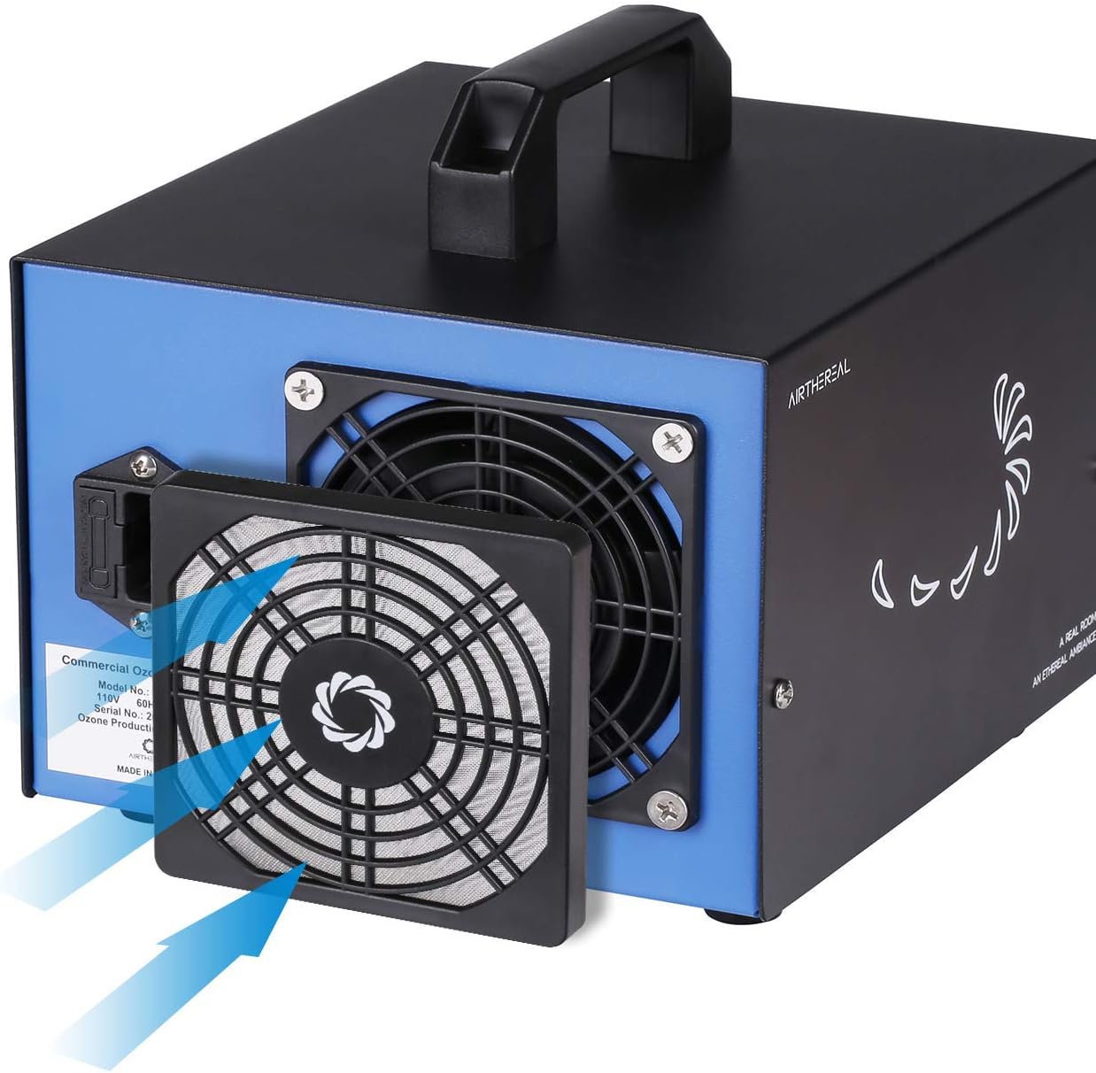 Airthereal MA5000 Commercial Ozone Generator, High Capacity Ozone Machine Odor Removal - Home Air Ionizers O3 Deodorizer for Rooms, Smoke, Cars and Pets, Eliminate Odors up to 2000sq.ft., Blue1