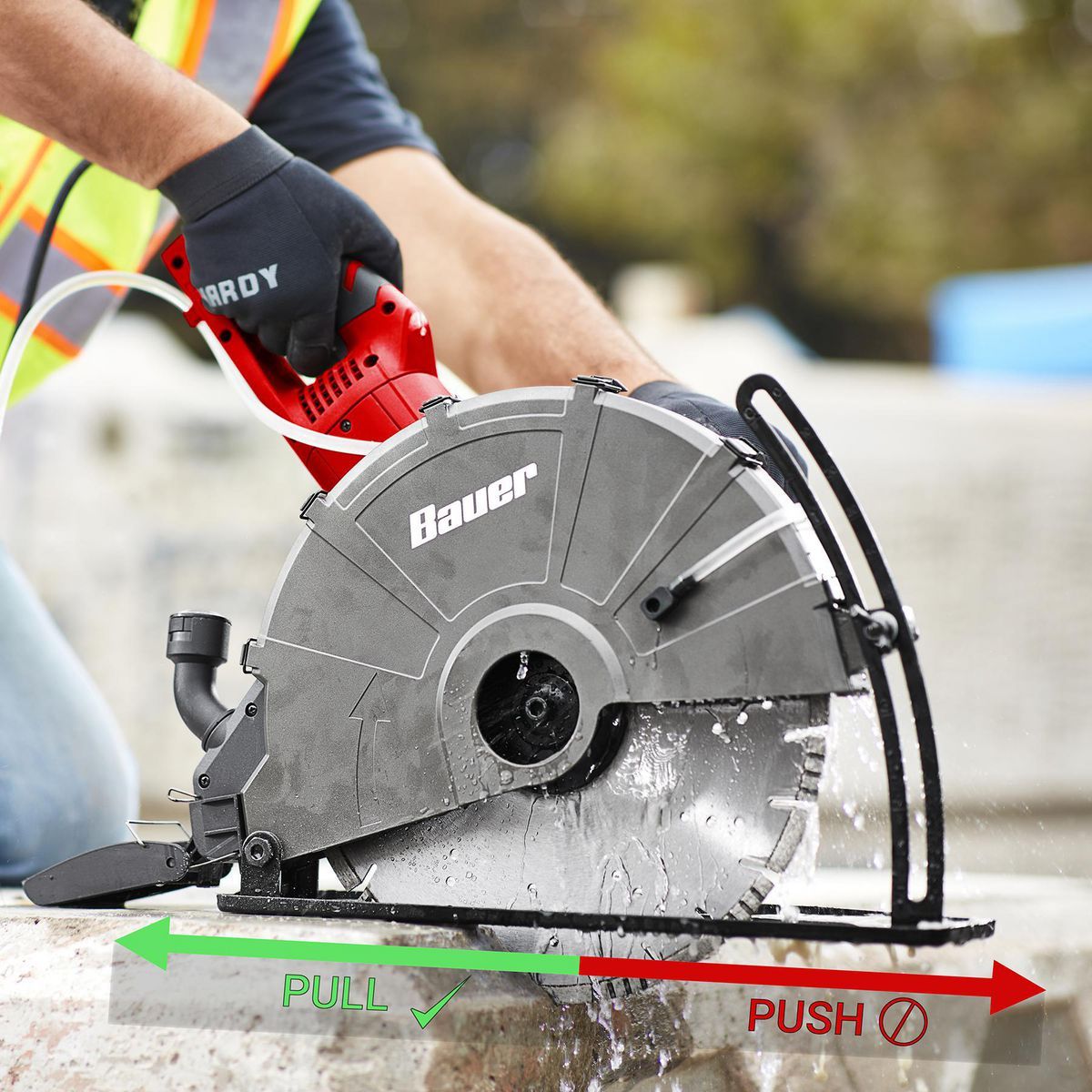 BAUER 15 Amp 14 in. Portable Concrete Pull Saw0