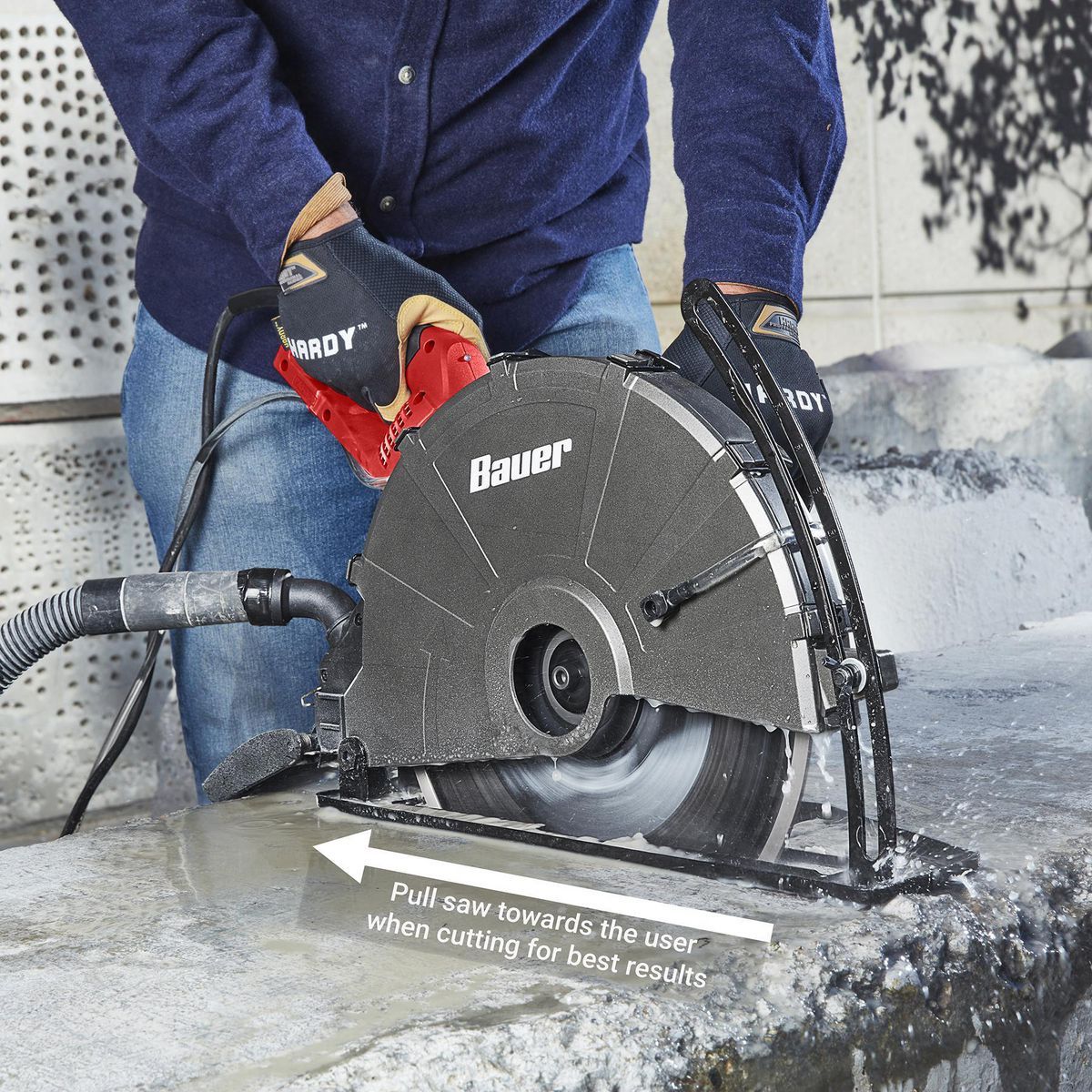 BAUER 15 Amp 14 in. Portable Concrete Pull Saw8