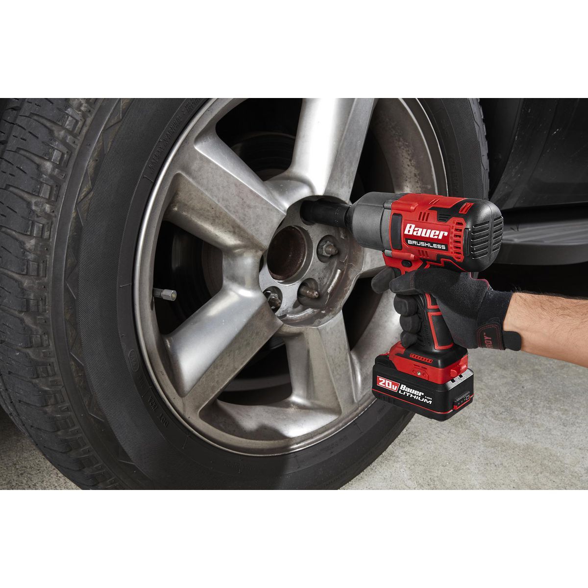 BAUER 2085CR-B 20V Brushless Cordless 1 2 in. High-Torque Impact Wrench - Tool Only77