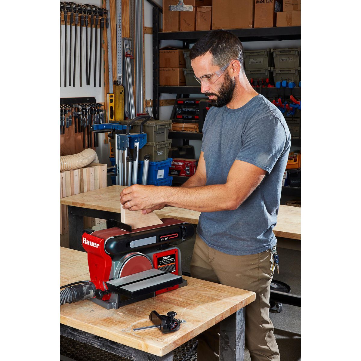 BAUER 4 in. x 36 in. Belt and 6 in. Disc Sander21