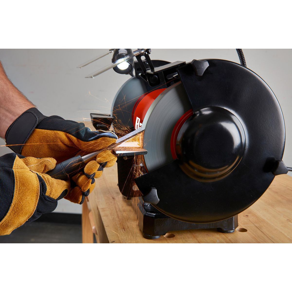 BAUER 8 in. Variable-Speed Bench Grinder with LED Work Light9