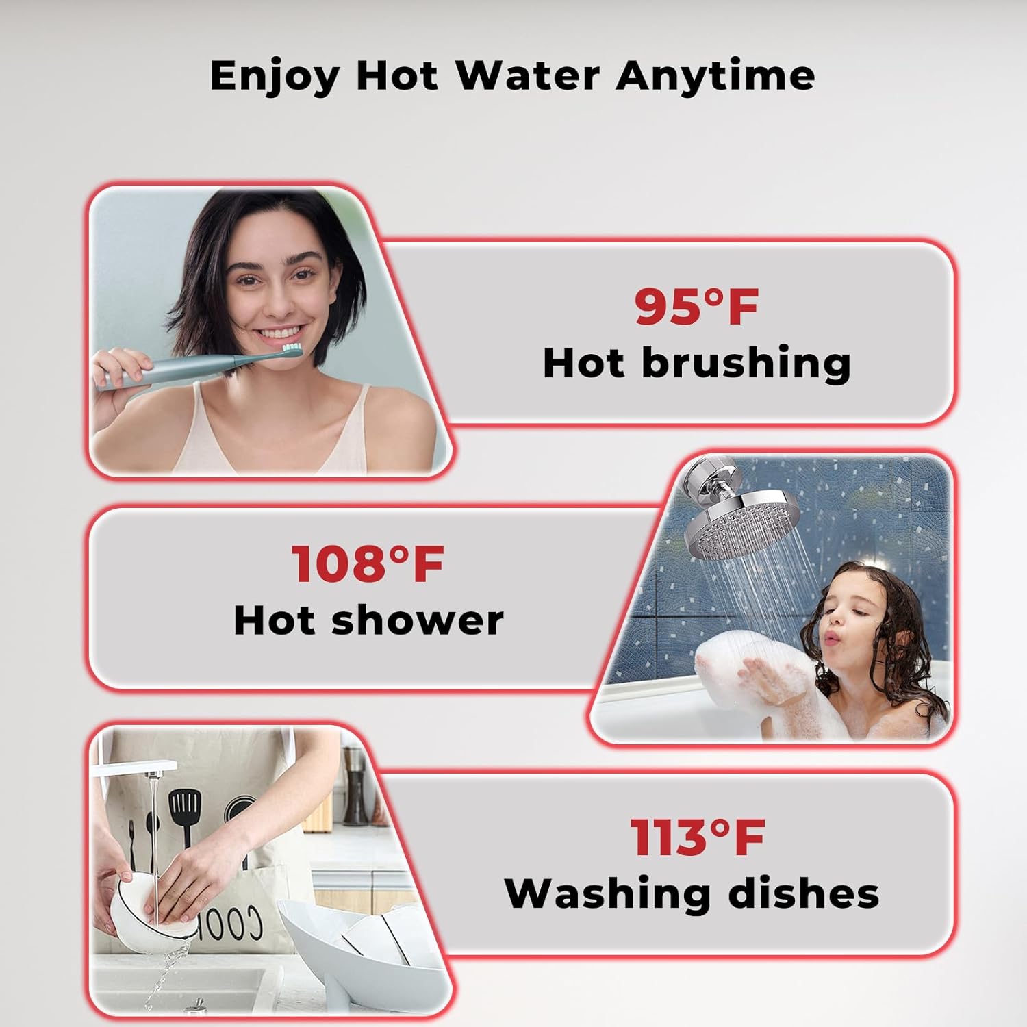 CAMPLUX Propane Tankless Water Heater, 65,000 BTU Propane Water Heater Indoor, On Demand Tankless Gas Water Heater 2.64 GPM, CX264, White6