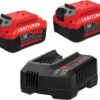 CRAFTSMAN 20V Power Tool Battery 2-Pack, Lithium-ion with Charger (CMCB204-2CK)