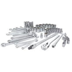 CRAFTSMAN 66-Piece Standard (SAE) and Metric Combination Polished Chrome Mechanics Tool Set with Soft Case (CMMT12020)