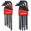CRAFTSMAN Ball End Hex Key Set, SAE/MM, 26 Piece (CMHT26009)