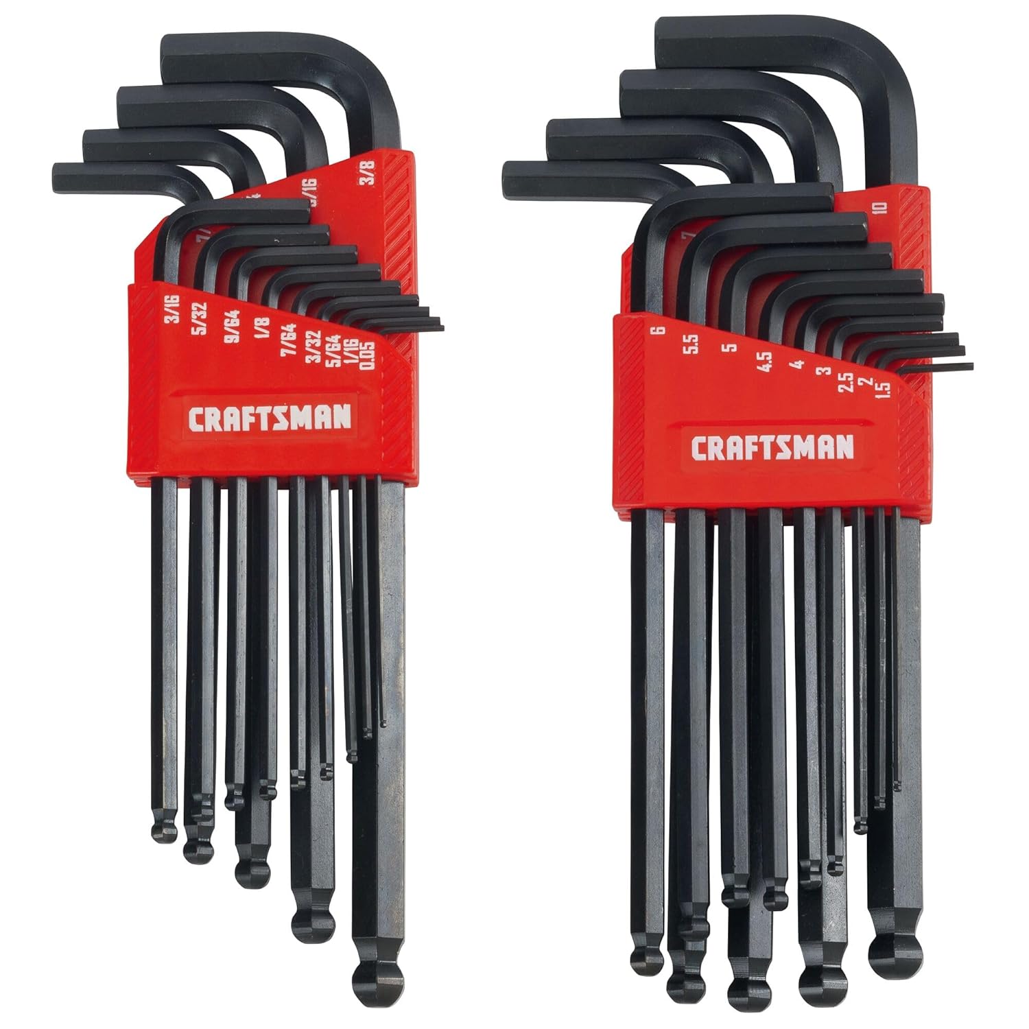 CRAFTSMAN Ball End Hex Key Set, SAE MM, 26 Piece (CMHT26009) CRAFTSMAN Ball End Hex Key Set, SAE/MM, 26 Piece (CMHT26009)