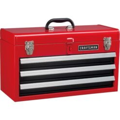 CRAFTSMAN CMST98245RB Portable 20.5-in W x 12-in H x 8.5-in D 3-Drawer Red Steel Tool Box
