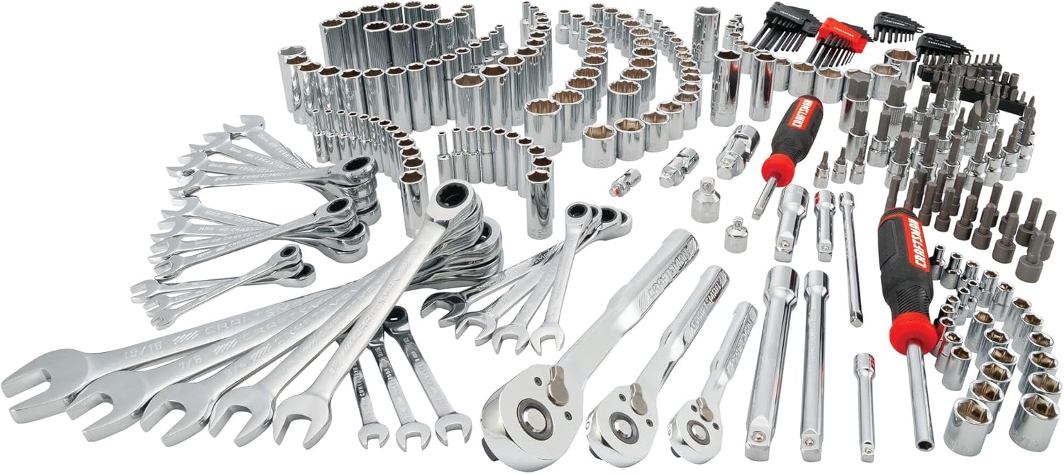 CRAFTSMAN Mechanics Tool Set, 298 Piece Hand Tool and Socket Set SAE Metric (CMMT12139) CRAFTSMAN Mechanics Tool Set, 298 Piece Hand Tool and Socket Set SAE/Metric (CMMT12139)