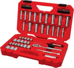 CRAFTSMAN Mechanics Tool Set, 3 8 Inch Drive, 61 Piece (CMMT45161)