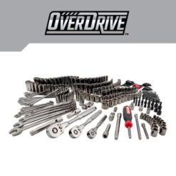 CRAFTSMAN OVERDRIVE 284-Piece Standard (SAE) and Metric Gunmetal Chrome Mechanics Tool Set