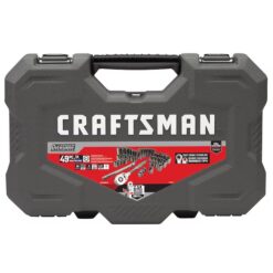 CRAFTSMAN CMMT99049L OVERDRIVE 49-Piece Standard (SAE) and Metric Gunmetal Chrome Mechanics Tool Set with Hard Case
