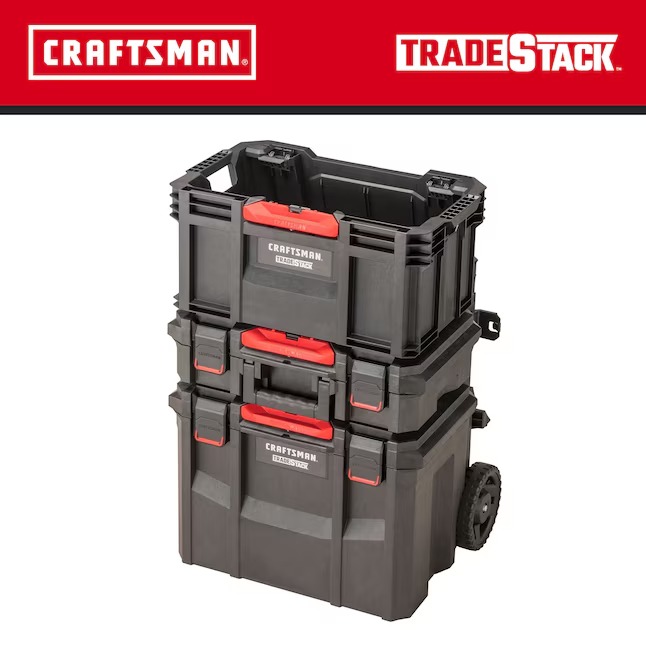 CRAFTSMAN TRADESTACK 22.6-in W x 31.9-in H x 18.2-in D Multiple Colors Finishes Structural Foam Rolling Tool Box1_11zon