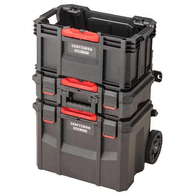 CRAFTSMAN TRADESTACK 22.6-in W x 31.9-in H x 18.2-in D Multiple Colors Finishes Structural Foam Rolling Tool Box_11zon CRAFTSMAN TRADESTACK 22.6-in W x 31.9-in H x 18.2-in D Multiple Colors/Finishes Structural Foam Rolling Tool Box (CMST60430)