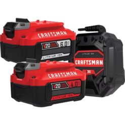 CRAFTSMAN CMCB2046-CK V20 20-V 2-Pack Lithium-ion Battery and Charger (4 Ah and 6 Ah)