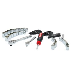 CRAFTSMAN VERSASTACK 68-Piece Standard (SAE) and Metric Chrome Mechanics Tool Set with Hard Case (CMMT45315)