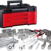CRAFTSMAN VERSASTACK Mechanics Tool Set, 1 4 in, 3 8 in, and 1 2 in Drive, 230 Piece (CMMT45306)