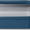 Caraway Glass Food Storage - 6.6 Cup Glass Container - Ceramic Coated Food Container - Non Toxic, Non Stick Lunch Box Container with Glass Lids. Dishwasher, Oven, & Microwave Safe - Navy