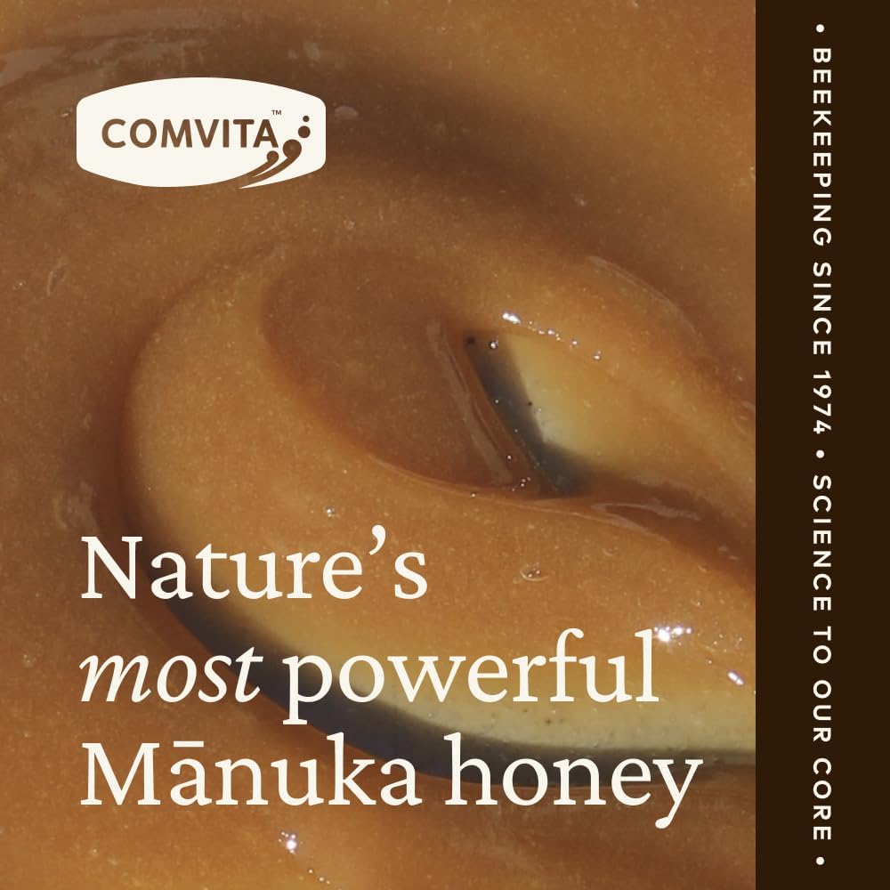 Comvita Manuka Honey (UMF 15+, MGO 514+) New Zealand’s #1 Manuka Brand Superfood for Gut & Immune Support Raw, Wild, Non-GMO 8.8 oz1