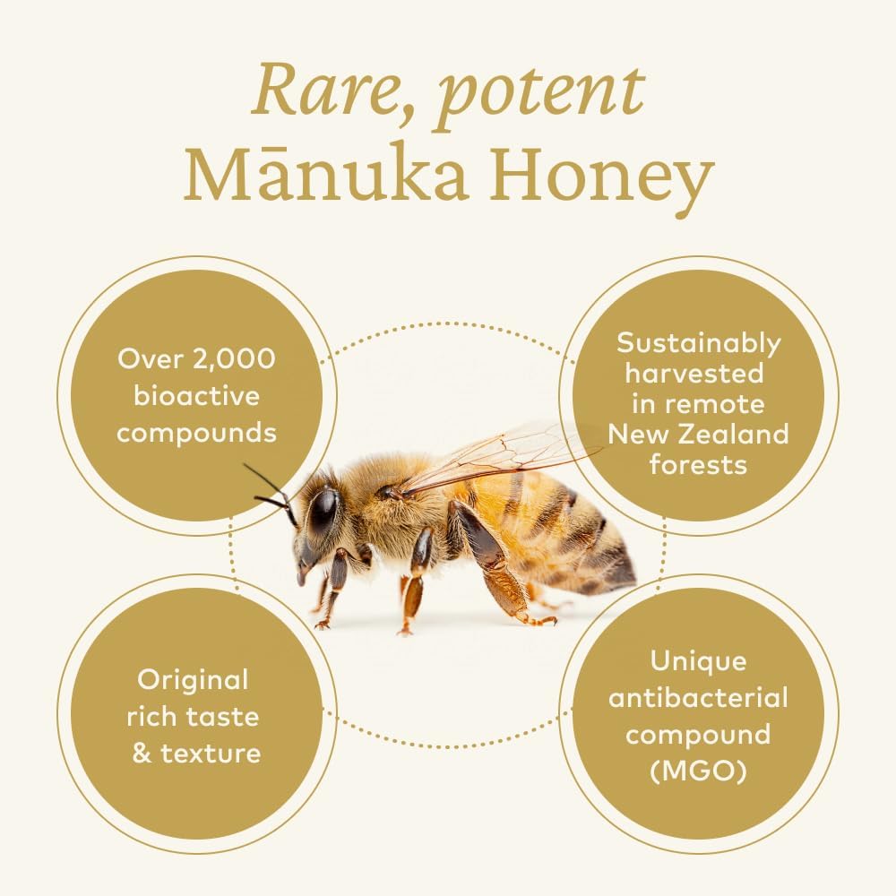 Comvita Manuka Honey (UMF 15+, MGO 514+) New Zealand’s #1 Manuka Brand Superfood for Gut & Immune Support Raw, Wild, Non-GMO 8.8 oz8