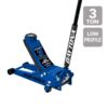 DAYTONA DS300LPBL 3 ton Low-Profile Professional Floor Jack with RAPID PUMP, Blue