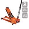 DAYTONA DS300LR 3 Ton Long-Reach Low-Profile Professional Floor Jack with RAPID PUMP, Orange