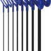 EKLIND 55198 Cushion Grip Hex T-Key allen wrench - 8pc set Metric MM sizes 2-10 (9In shaft)