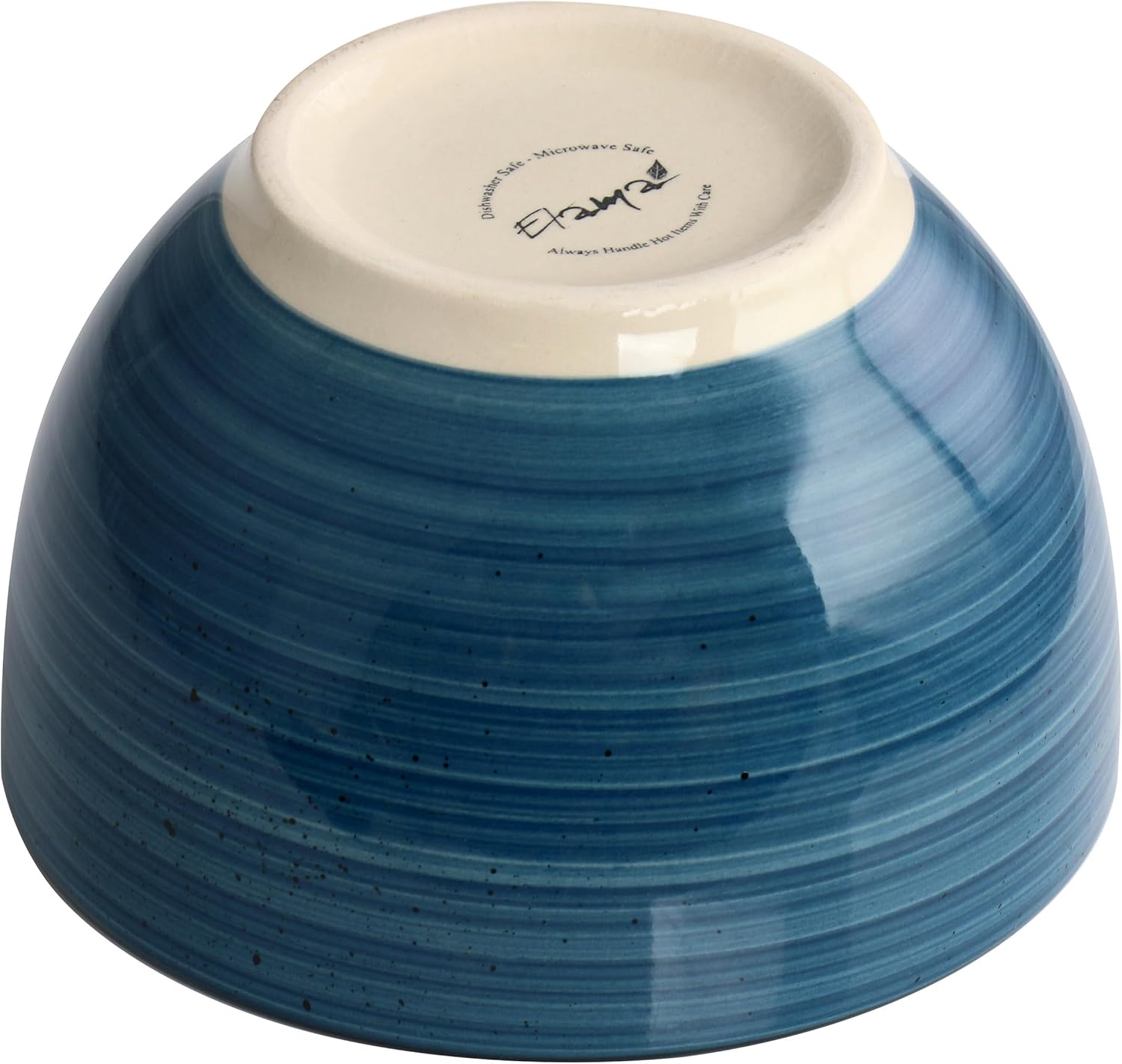 Elama Gia 24 Piece Round Stoneware Dinnerware Set in Dark Blue8