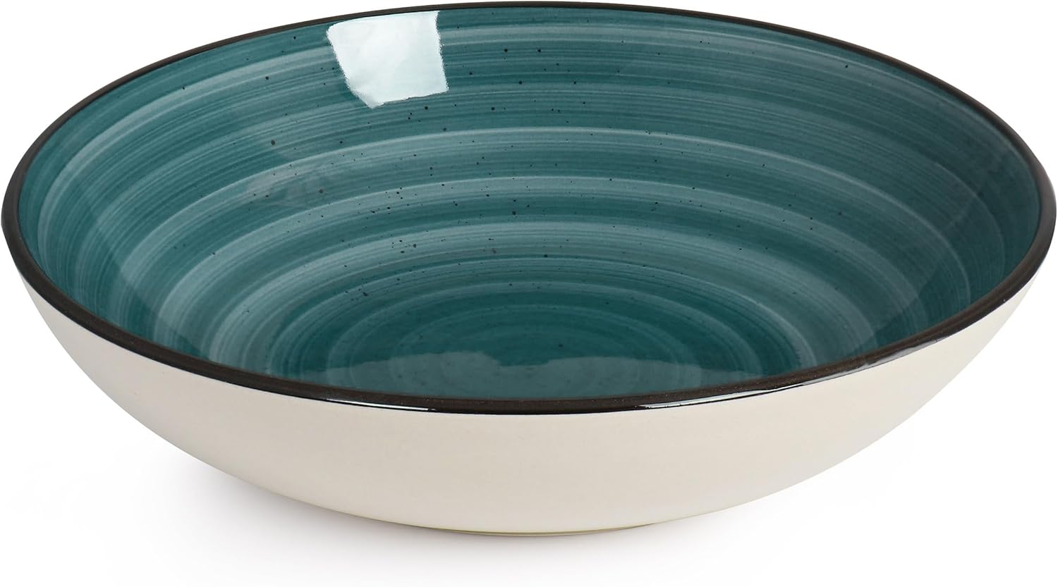 Elama Gia 24 Piece Stoneware Dinnerware Set (Dark Green)5