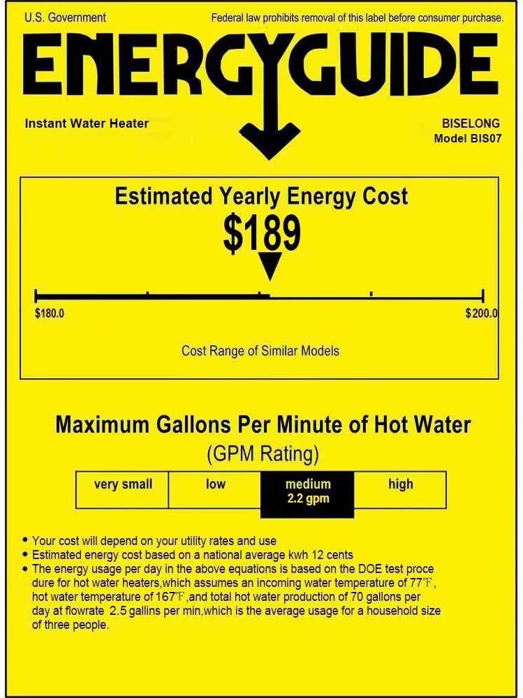 Electric Instant Heat Tankless, 7KW,240V Endless On-Demand Water Heater, Small, Self-Regulating, Energy Saving, Suitable for Faucets, Sinks, Kitchens, Cabinets, Summer can Take a Bath11