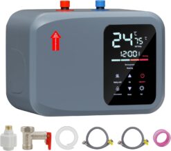 Electric Mini Tank Water Heater,2.6 Gallon Instant Hot Water Heater,1500W 110V,Small Hot Water Heater,with Digital Display for RV Kitchen Bathroom
