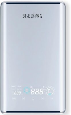 Electric Tankless Water Heater, 12KW, 240V Endless Automatic Regulation of Hot Water On Demand, Memory Function to Save Energy, Small, Can Be Installed Anywhere, Suitable for 2 Showers