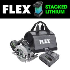FLEX FX2141-1J 24-volt 7-1/4-in Brushless Cordless Circular Saw Kit (Battery & Charger Included)