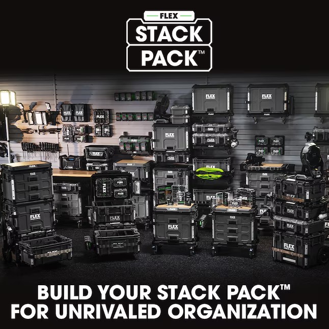 FLEX FS1303 STACK PACK 15.6-in W x 8-in H x 22-in D Polypropylene Tool Box14_11zon