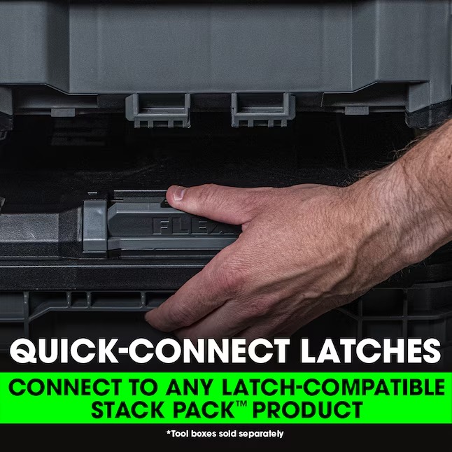 FLEX FS1303 STACK PACK 15.6-in W x 8-in H x 22-in D Polypropylene Tool Box1_11zon