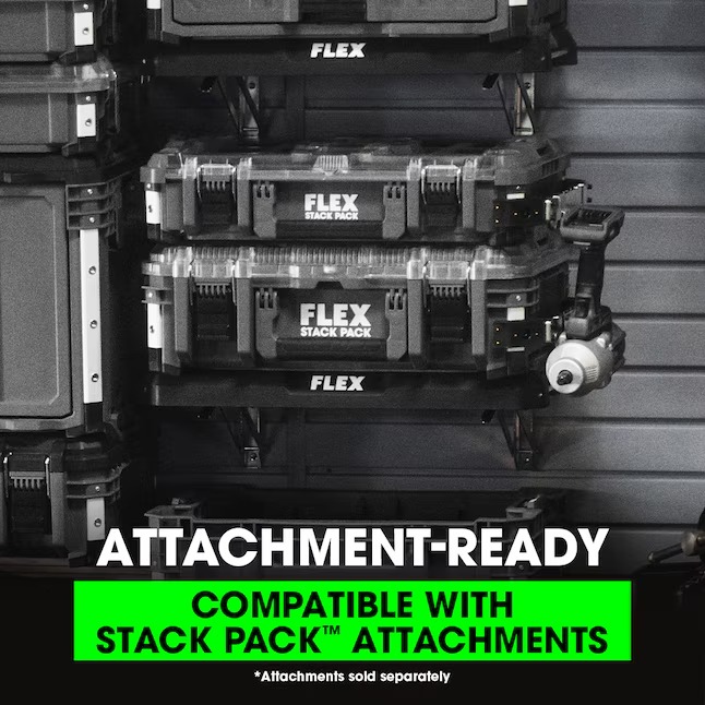 FLEX FS1303 STACK PACK 15.6-in W x 8-in H x 22-in D Polypropylene Tool Box4_11zon