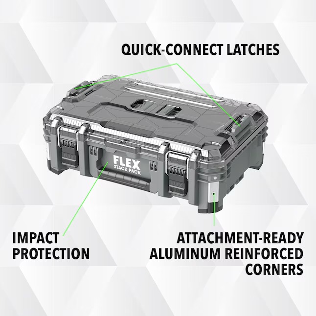 FLEX FS1303 STACK PACK 15.6-in W x 8-in H x 22-in D Polypropylene Tool Box8_11zon